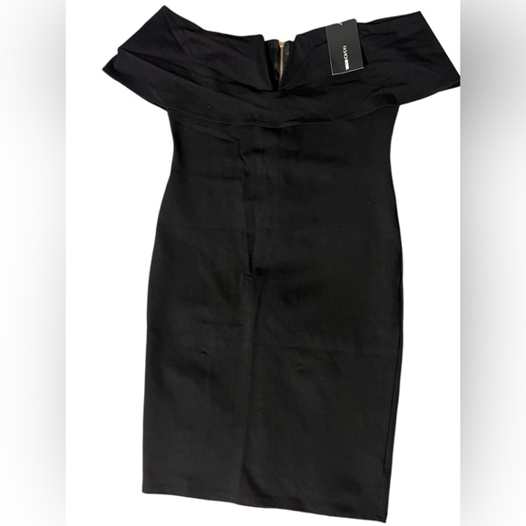 Fashion Nova Dresses & Skirts - Fashion Nova Black Off-The-Shoulder Bodycon Midi Dress - Size XL (16-18) - NWT